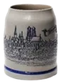 Artina München bierpul 0,5 l glas stadsgezicht