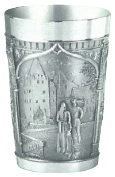 Artina Landshut beker drinkbeker tin