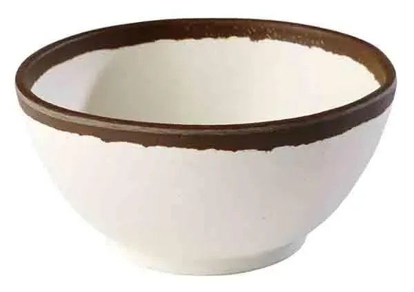 APS Crocker kom melamine wit-bruin 1 stuk