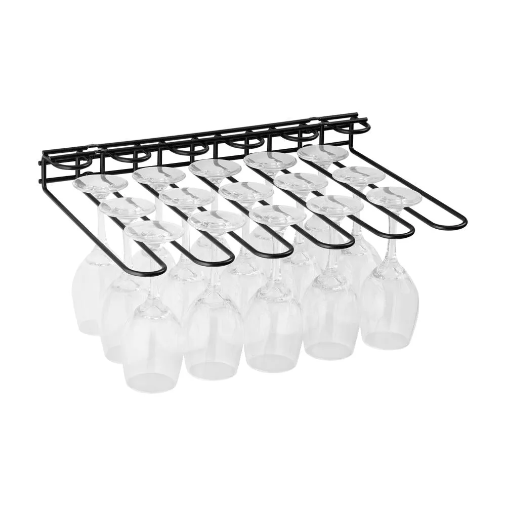 APS Glazenrail Zwart 45 x 32 cm glazenrek metaal