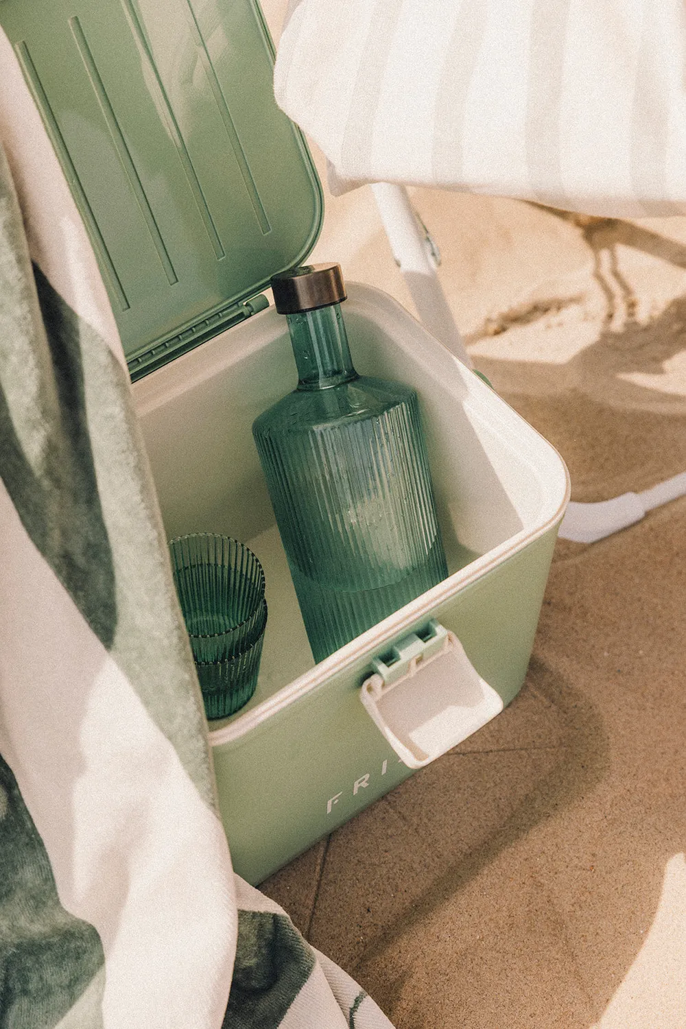Paveau Ribbed Fles Large Bondi waterfles geribbeld glas