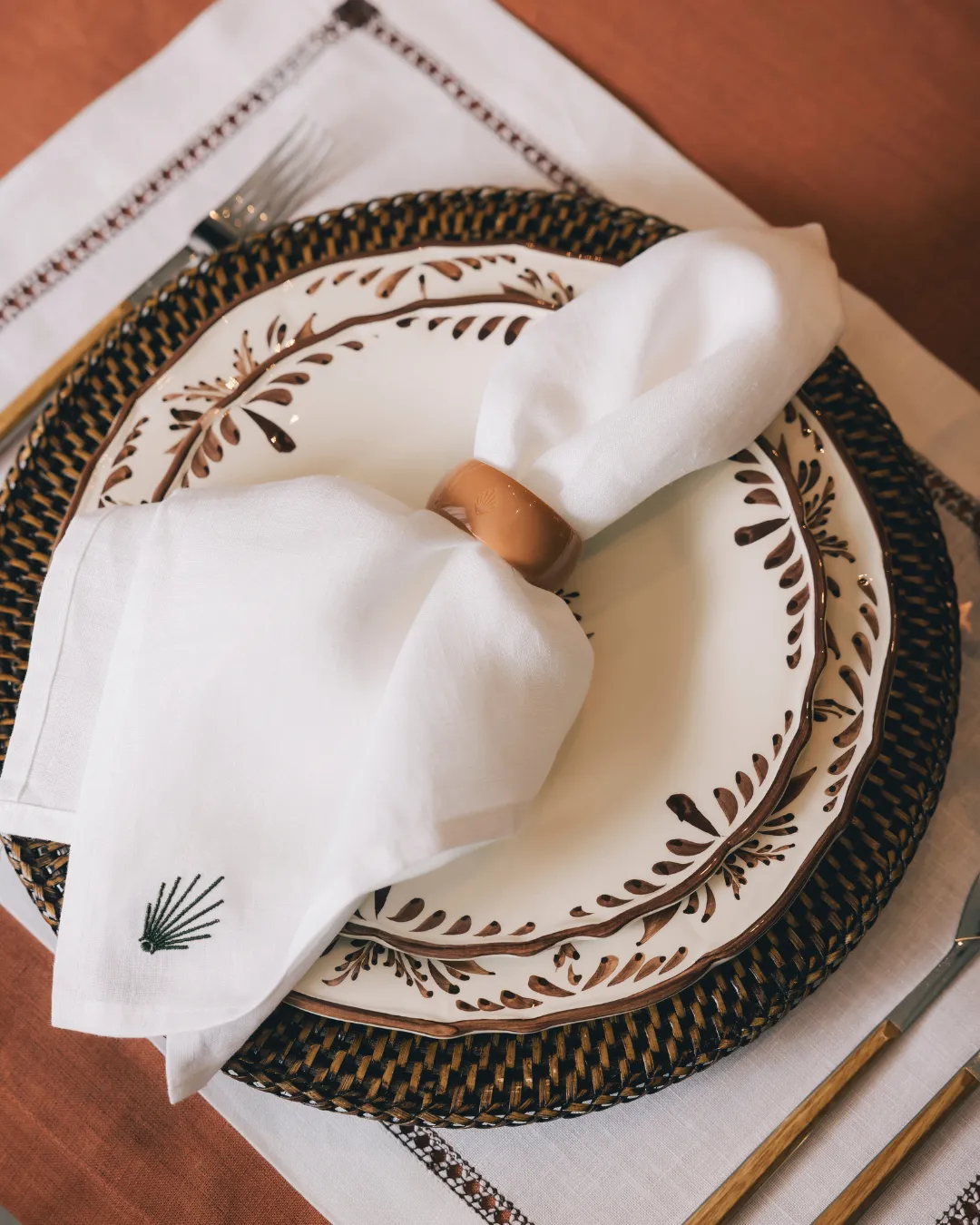 Paveau The Gathering servetringenhouder set essenhout