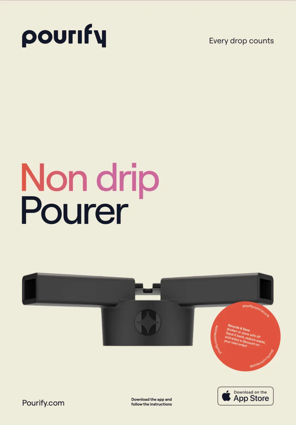 Pourify Non Drip schenktuit extensie 1 stuk smart