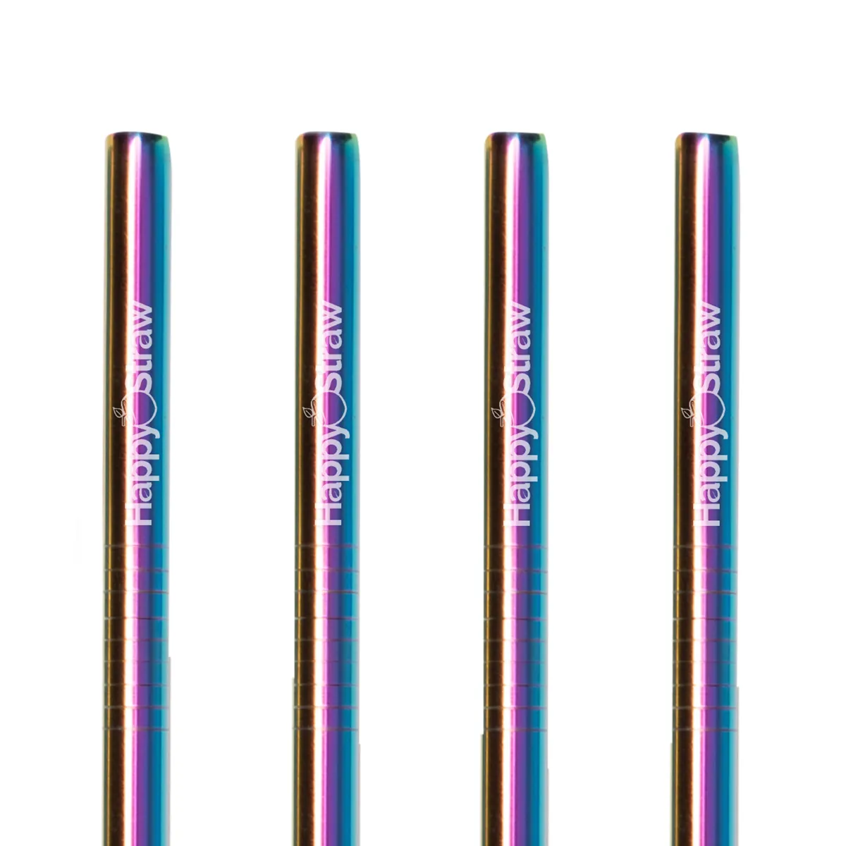 Happy Straw Smoothie Rietjes Recht Rainbow 4-pack 8 mm