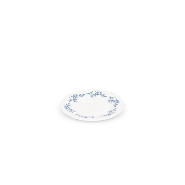 BonBistro Retro plat bord 16 cm blue flower 6 stuks