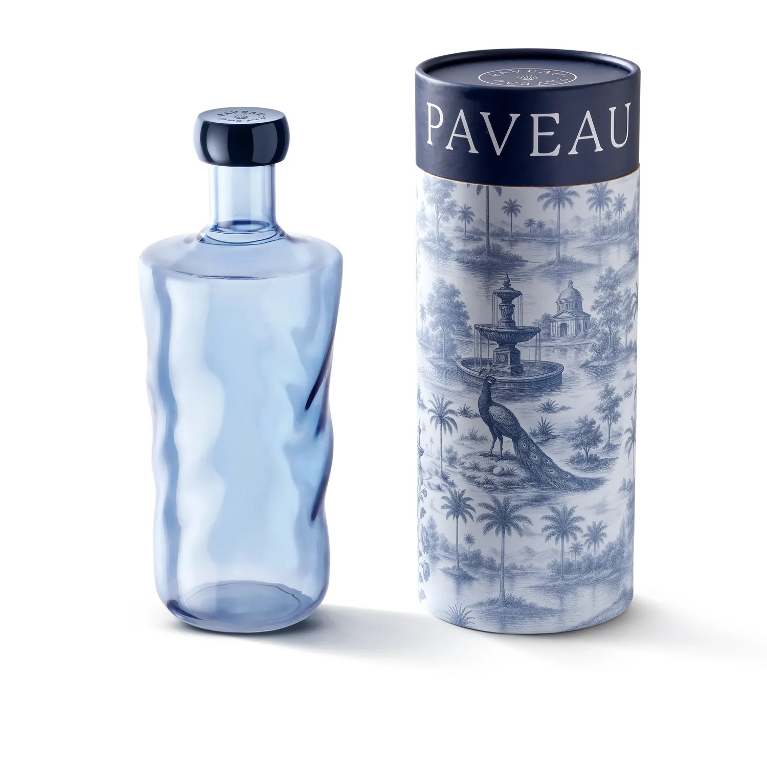 Paveau Swirl Midnight waterfles 1,25 l borosilicaatglas
