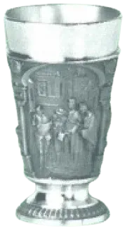 Artina Spitzweg stamper 7,3 cm glas Spitzweg