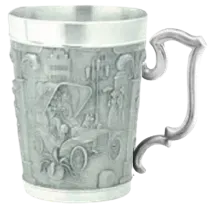Artina Fahrzeug-Becher beker met hengsel voertuig gravure