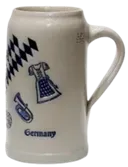Artina Rautenkrug Germany bierpul 1 liter helder glas