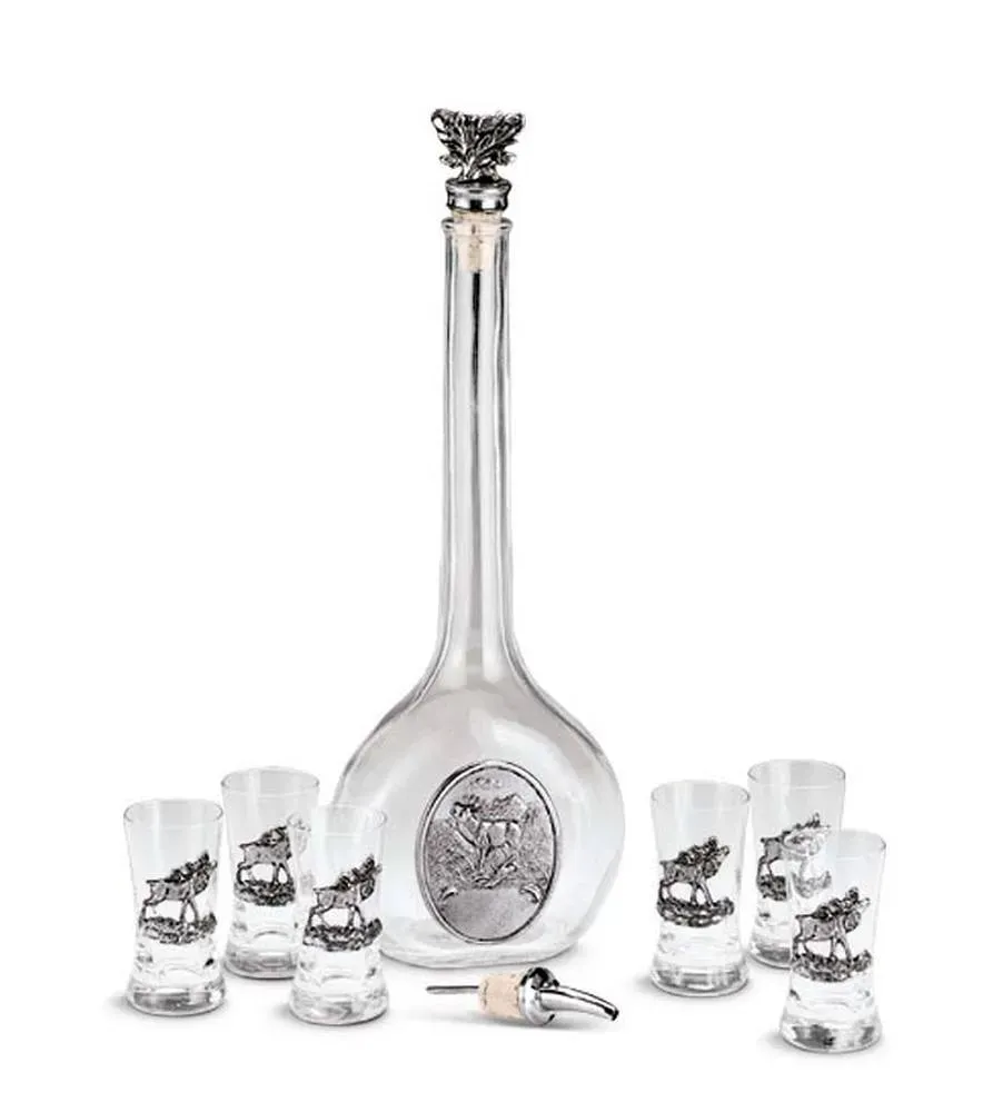 Artina Deer borrelglaasjes set 7-delig glas