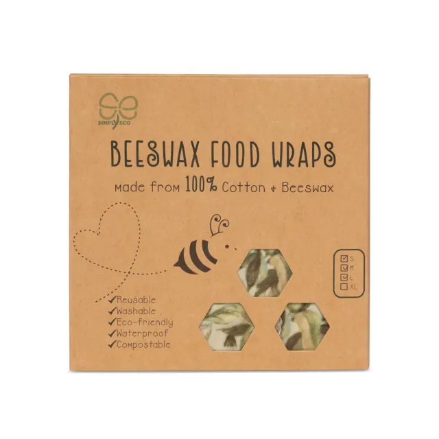 Happy Straw Simply Eco bijenwas wraps set 3 stuks
