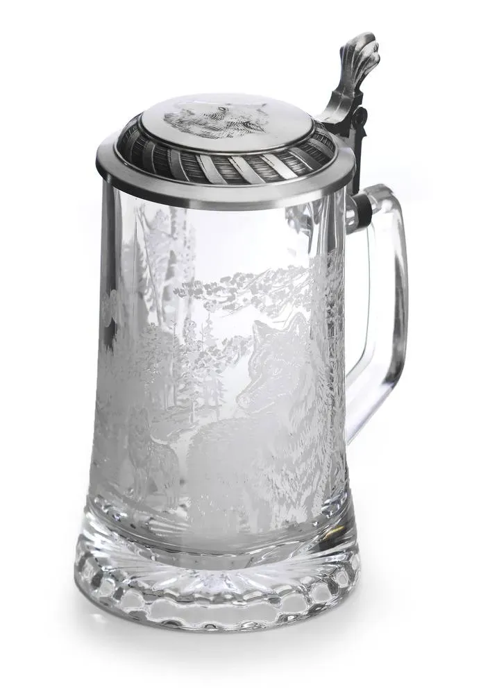 Artina Wolf bierpul 0,5l tinnen pul