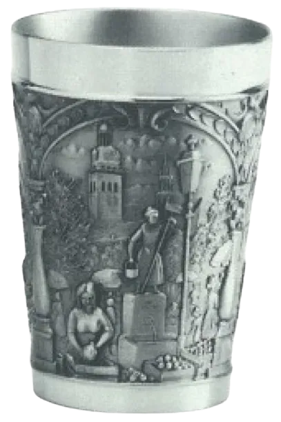 Artina München bierbeker tin reliëf