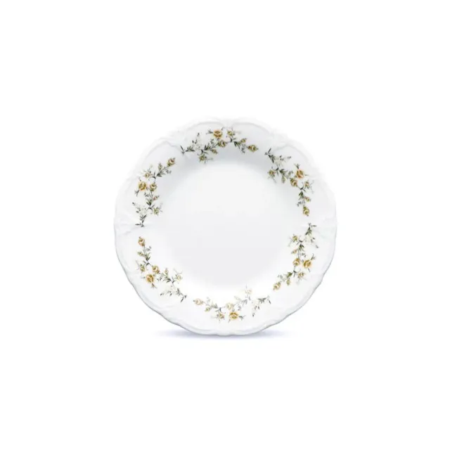 BonBistro Retro Brown Flower Plat Bord 20,5 cm 6 stuks