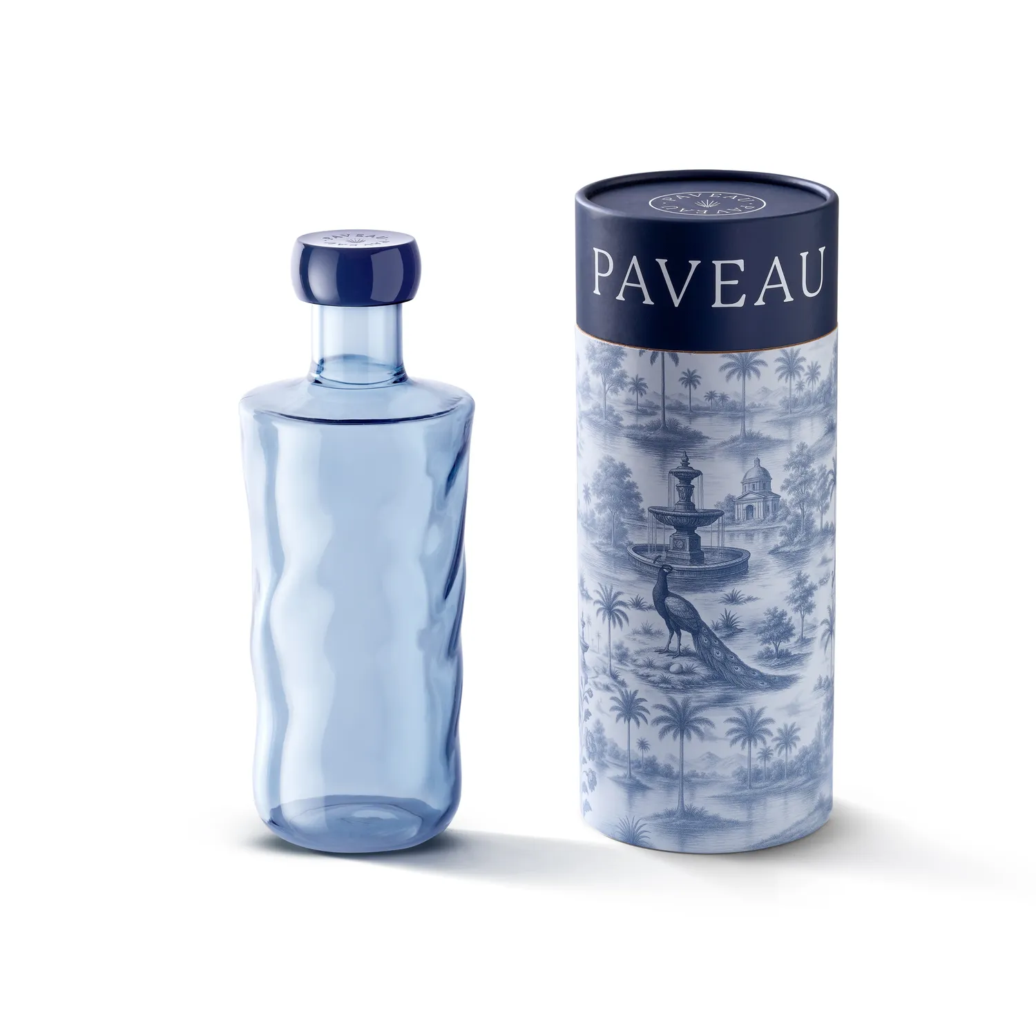 Paveau Swirl Midnight waterfles 1,25 l borosilicaatglas