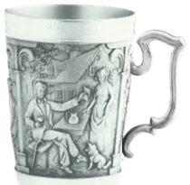 Artina Gasthaus bierpul met hengsel tin