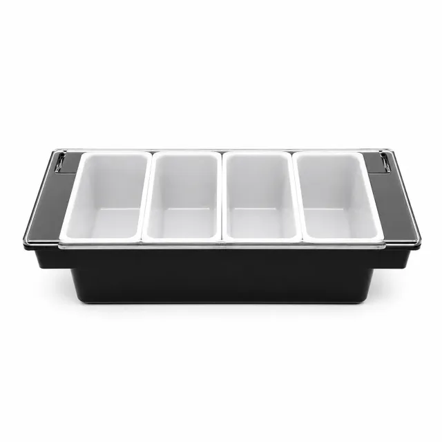 APS Condiment Holder garnituurbak zwart 4x 473 ml outlet