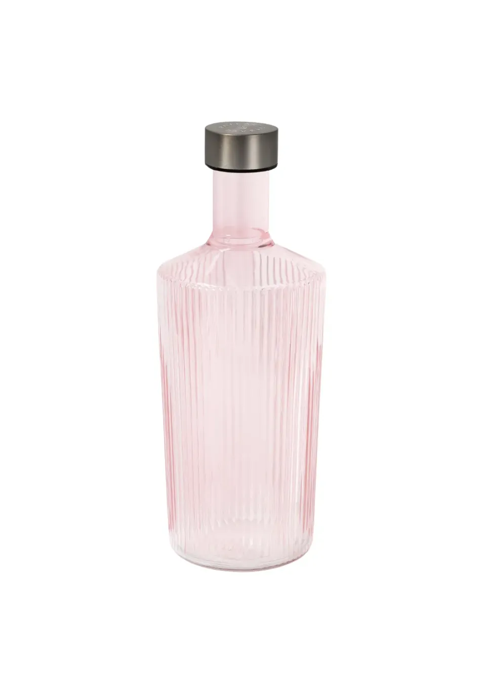 Paveau Ribbed Large roze fles ribbelglas