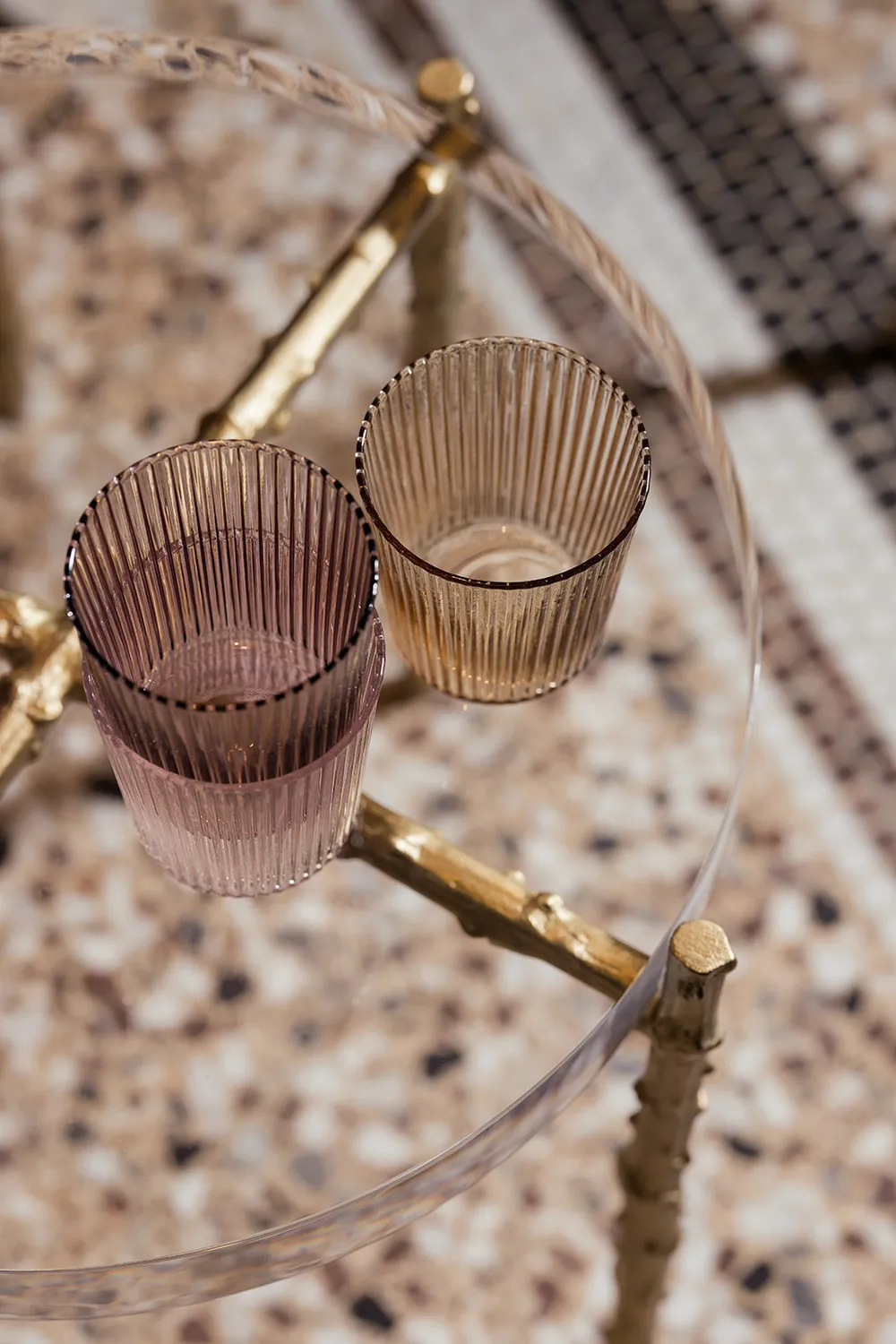 Paveau Ribbed Elegance waterglazen Broome set 2 geribbeld