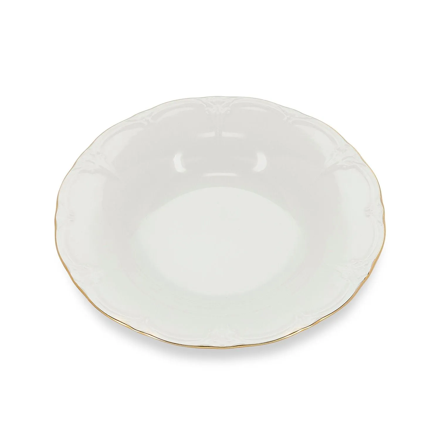 BonBistro Retro diep bord 23,5 cm gouden rand