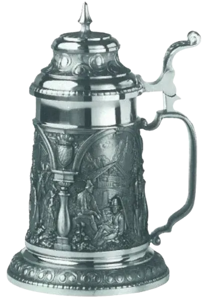 Artina Alpenland bierpul glas met reliëf