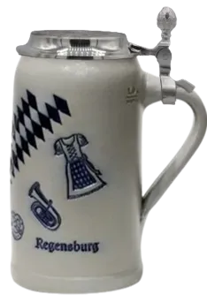 Artina Regensburg Rautenkrug Bierpul 1L met deksel