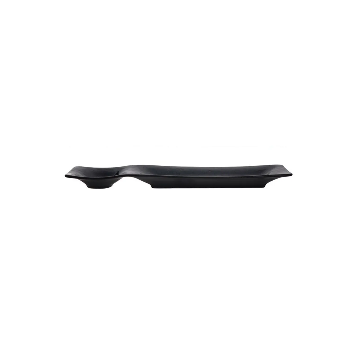 Ginza Nagare Rechthoekig Bord 32 cm zwart 4 stuks