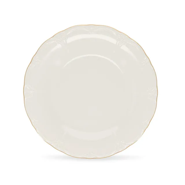 BonBistro Retro plat bord 32 cm 2 stuks gouden rand