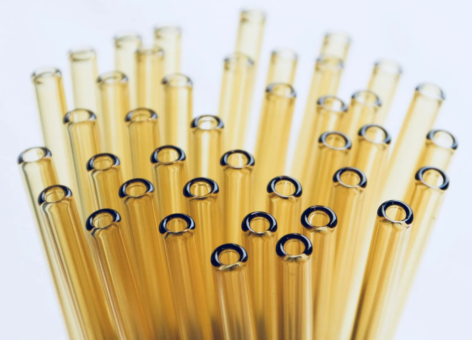 Happy Straw Gele Glazen Rietjes 25-pack Borosilicaat