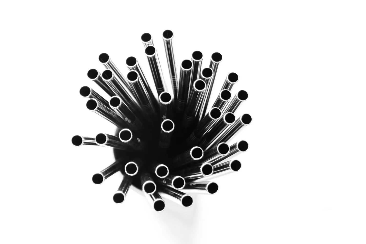 Happy Straw Silver cocktail rietjes 30 stuks zilver
