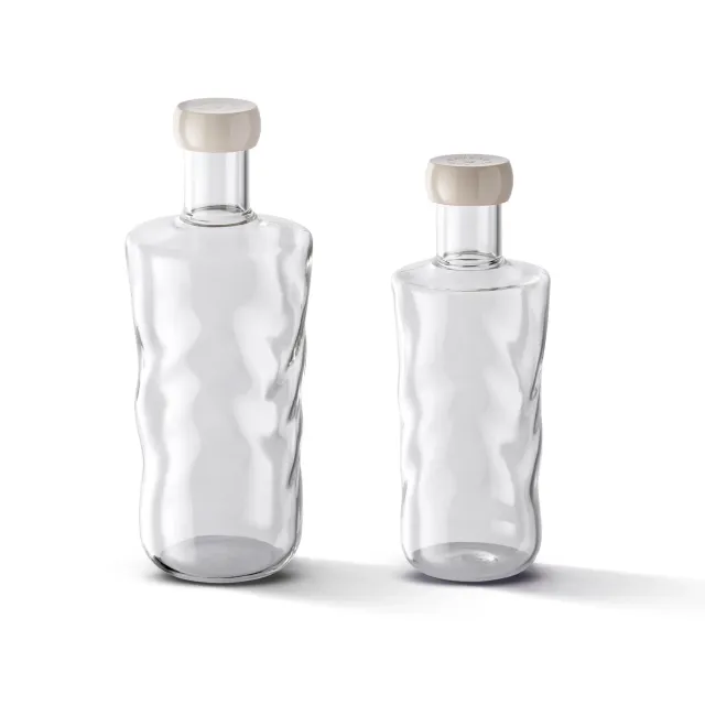 Paveau Swirl Wave fles 1,25 L borosilicaatglas