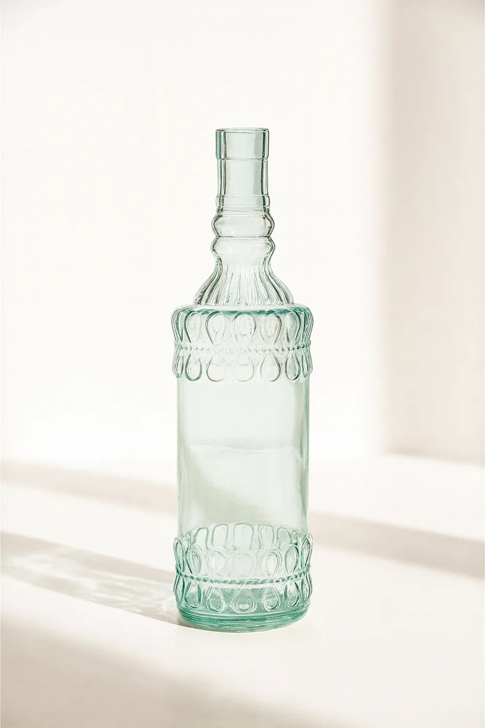 APS Barocca fles 700 ml groen glas reliëf