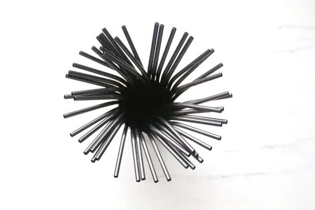 Happy Straw Black Bent Bamboe Rietjes 50-pack Zwart