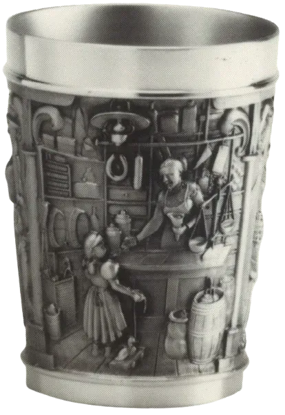 Artina Händler-Becher drinkbeker tin klassiek model