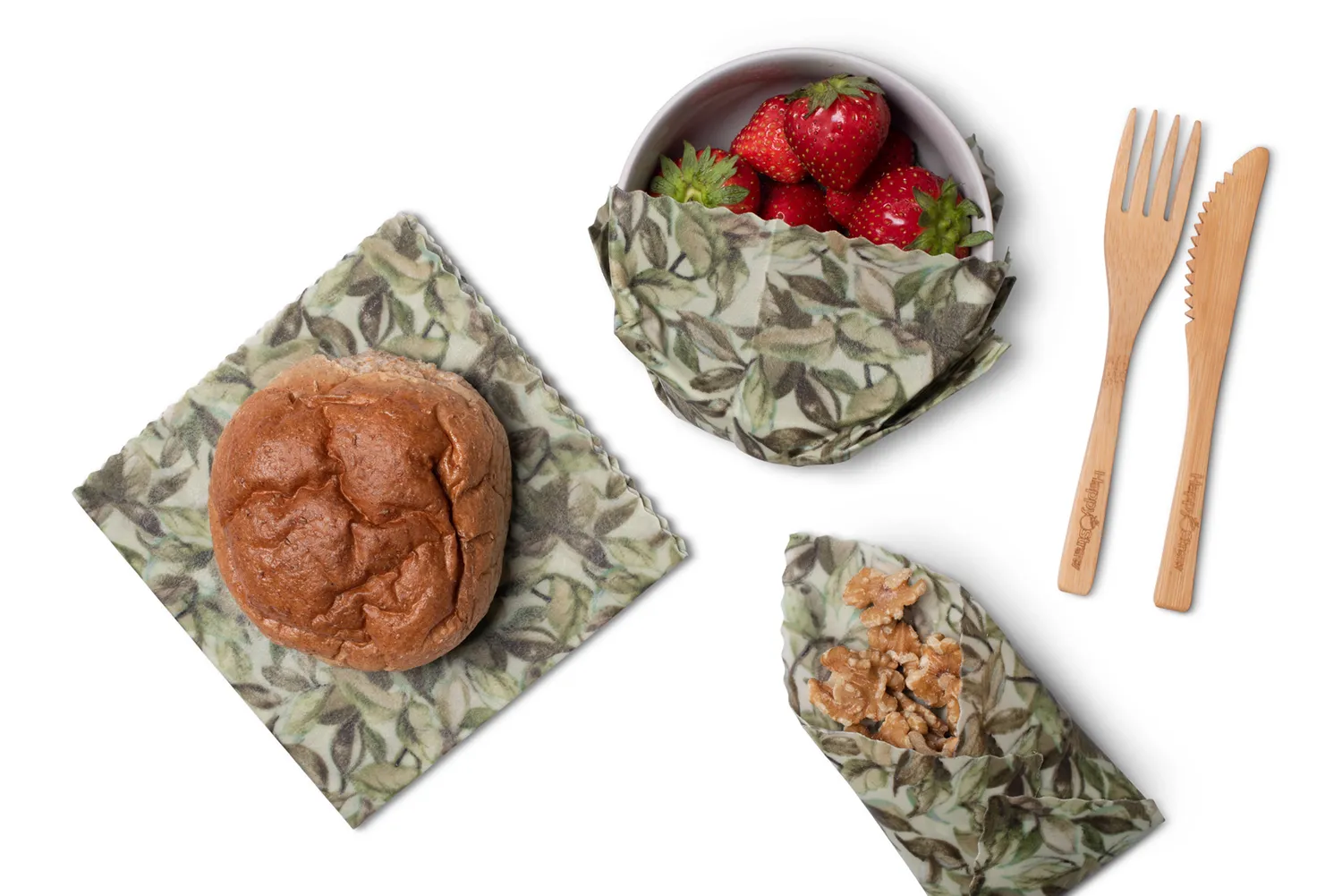 Happy Straw Simply Eco Bijenwasdoeken Set 4 Herbruikbaar