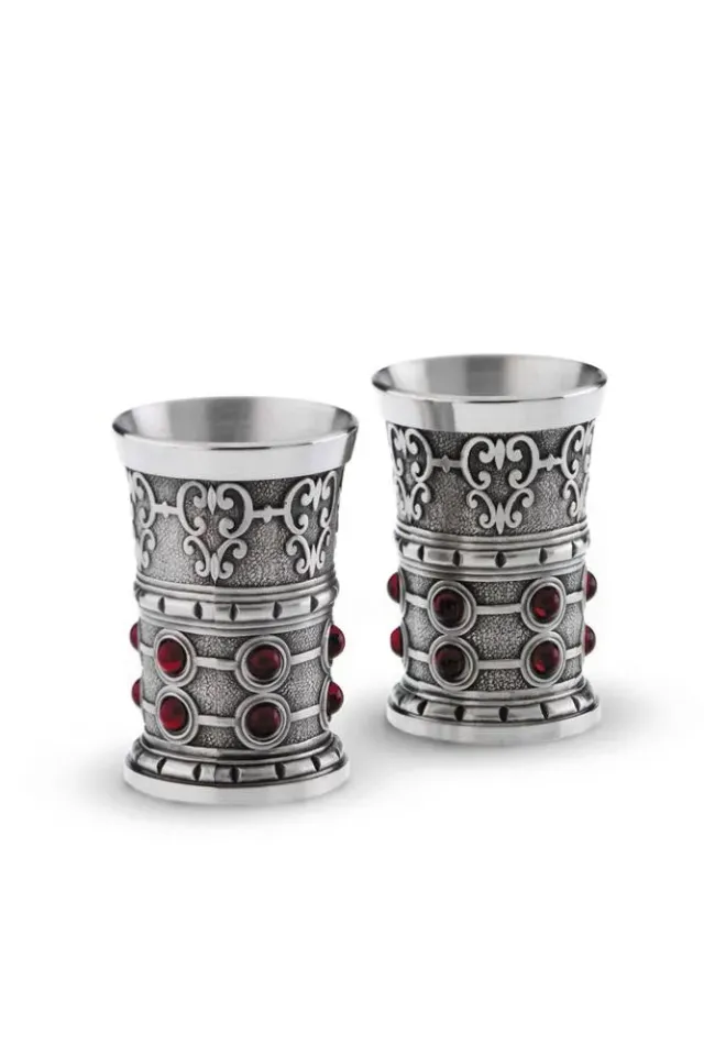 Artina Rubin shotglaasjes 6 cm rood 2 stuks