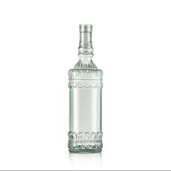 APS Barocca fles 700 ml groen glas reliëf