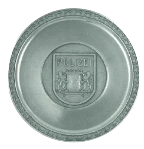 Artina politie bord 16 cm met embleem