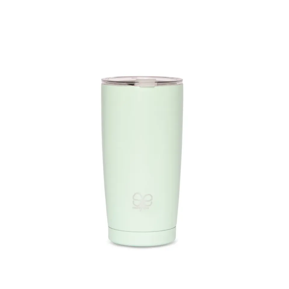 Happy Straw Simply Eco thermobeker mint geïsoleerd