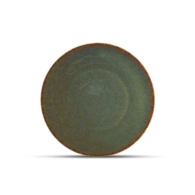 BonBistro Cirro plat bord 21 cm groen 6 stuks aardewerk