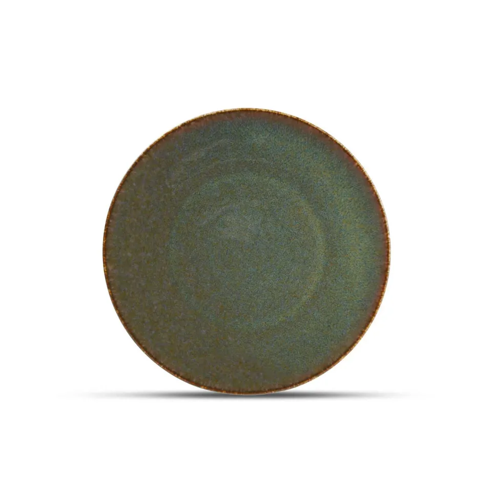 BonBistro Cirro plat bord 21 cm groen 6 stuks aardewerk