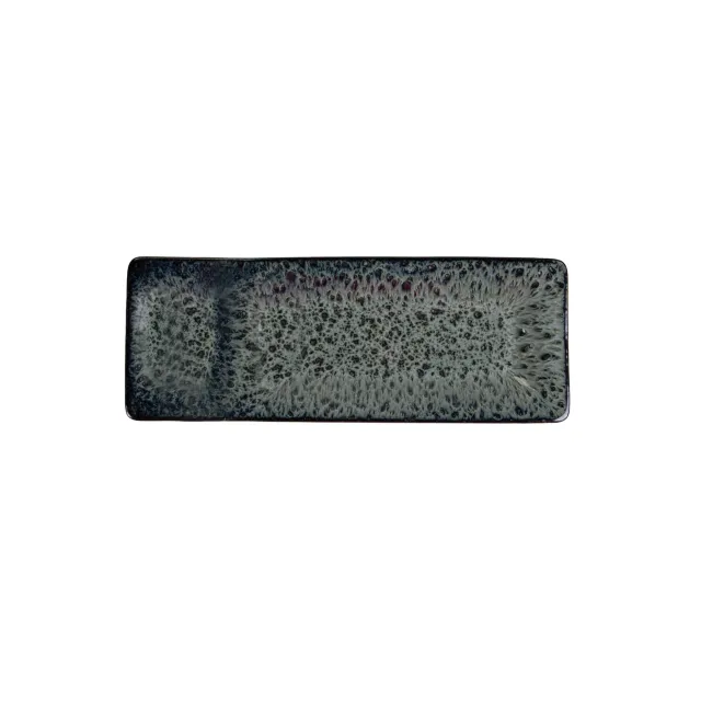 Ginza Nagare Rechthoekig Bord 32 cm zwart 4 stuks