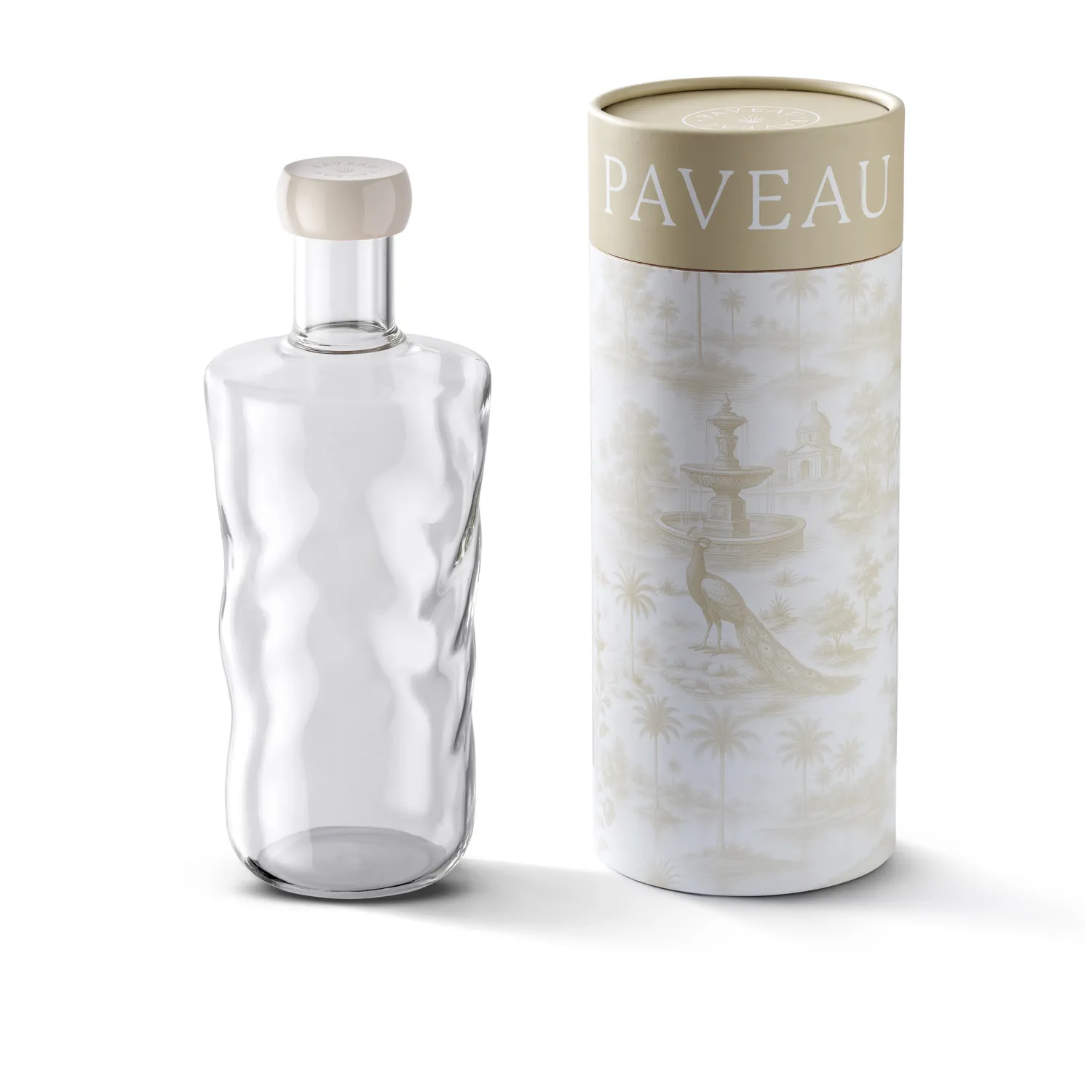 Paveau Swirl Wave fles 1,25 L borosilicaatglas