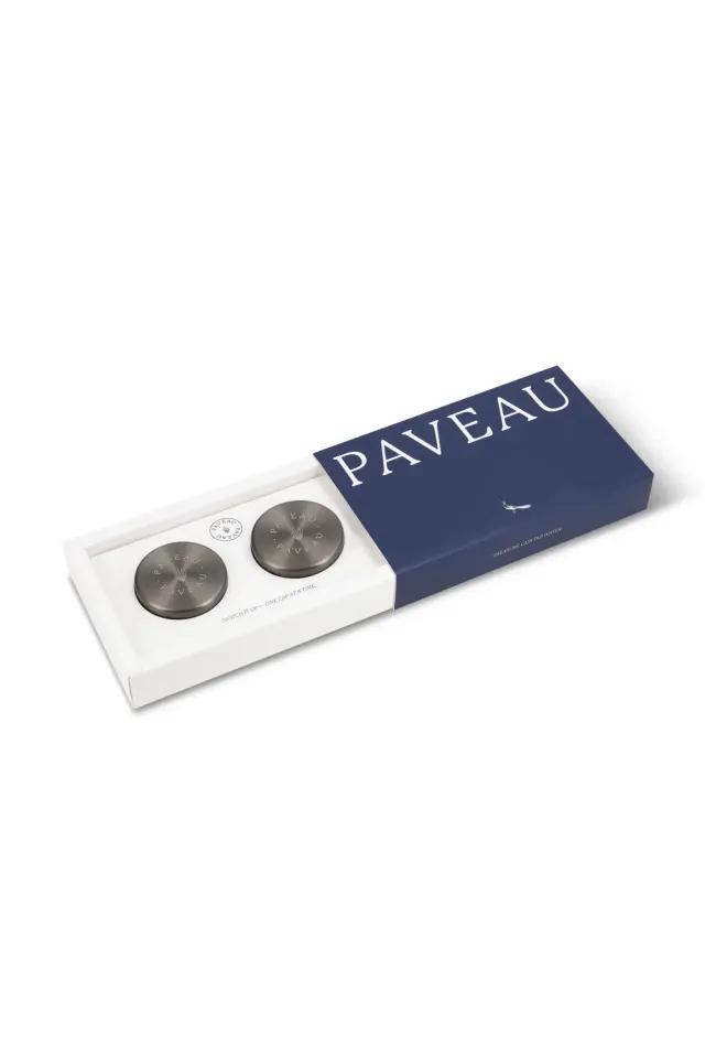 Paveau Ribbed Doppen Chroom flessendop set 2 metaal-look