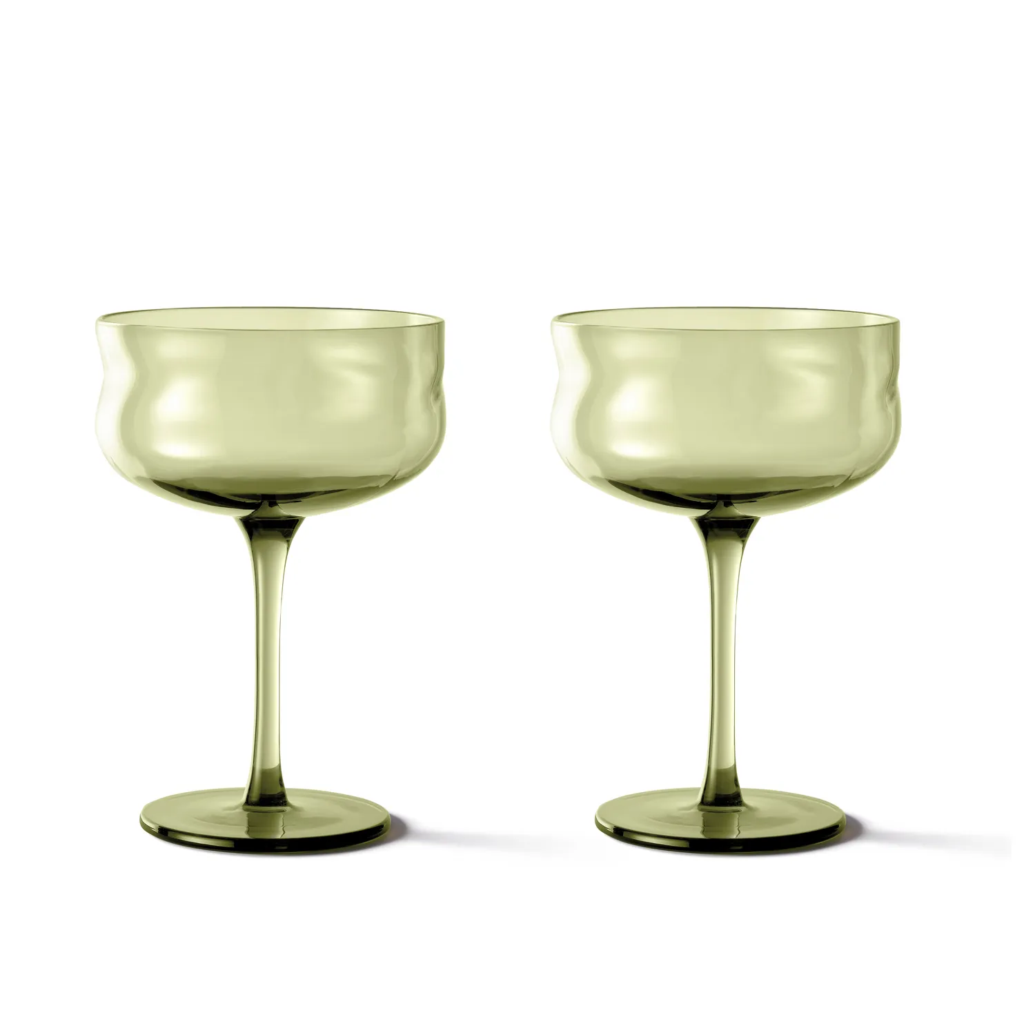 Paveau Swirl coupeglas 260ml Moss set van 2 bestendig