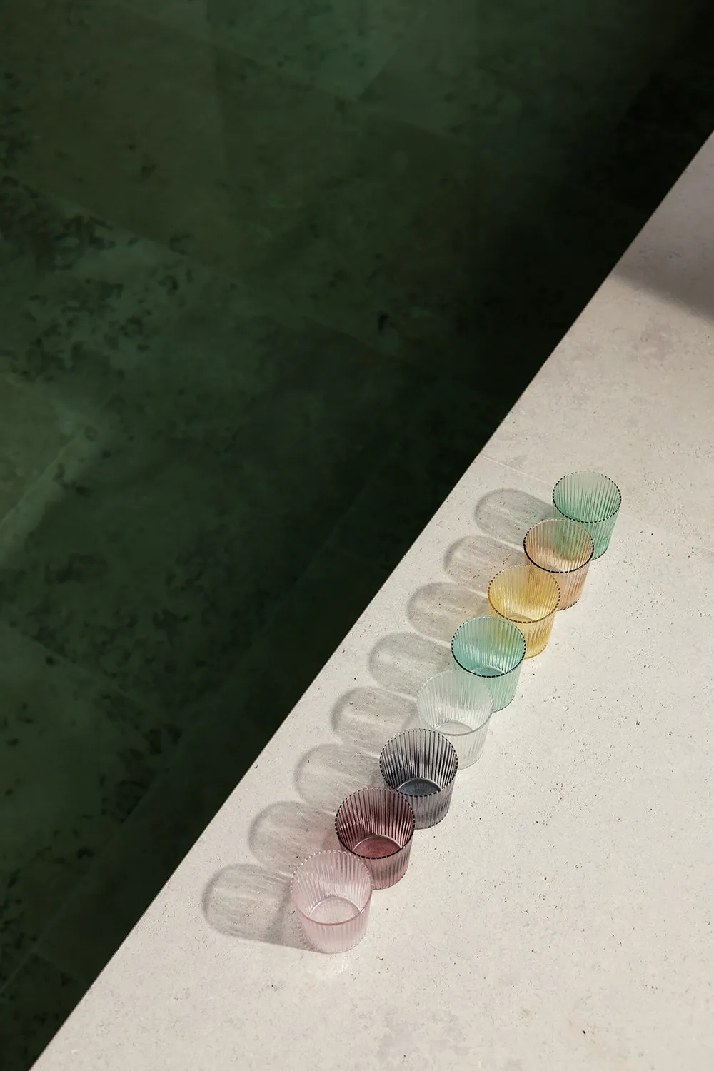 Paveau Ribbed Elegance waterglazen Broome set 2 geribbeld