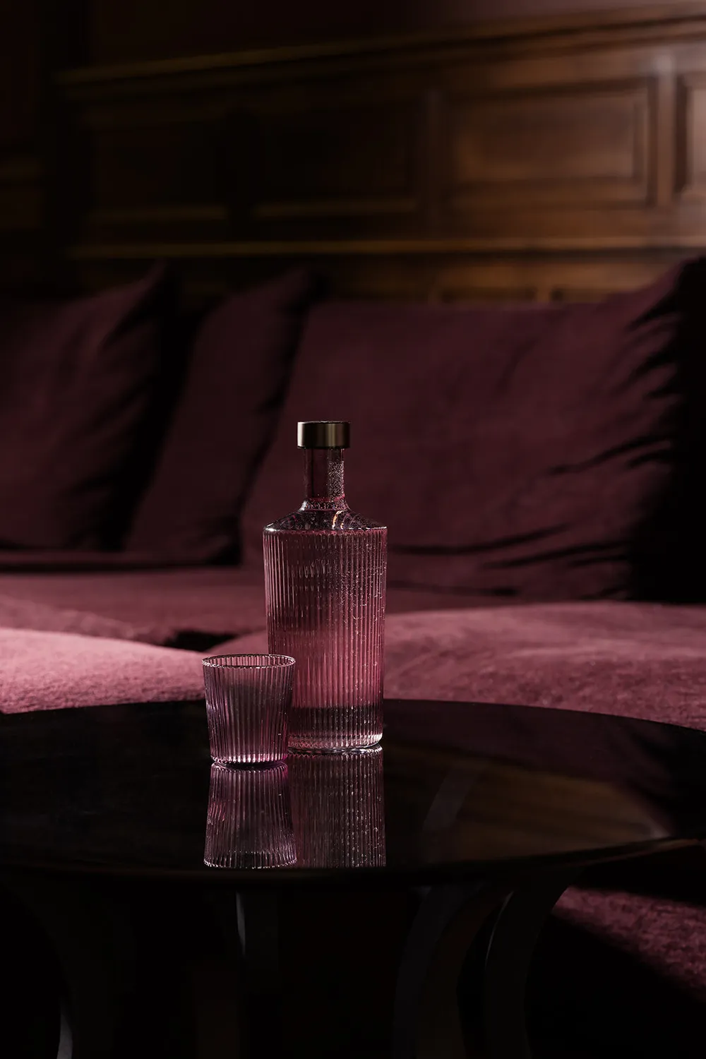 Paveau Ribbed Elegance karaf Broome Large geribbeld glas