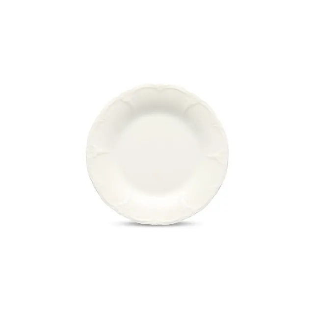 BonBistro Retro plat bord 20,5 cm ivoor 6 stuks porselein
