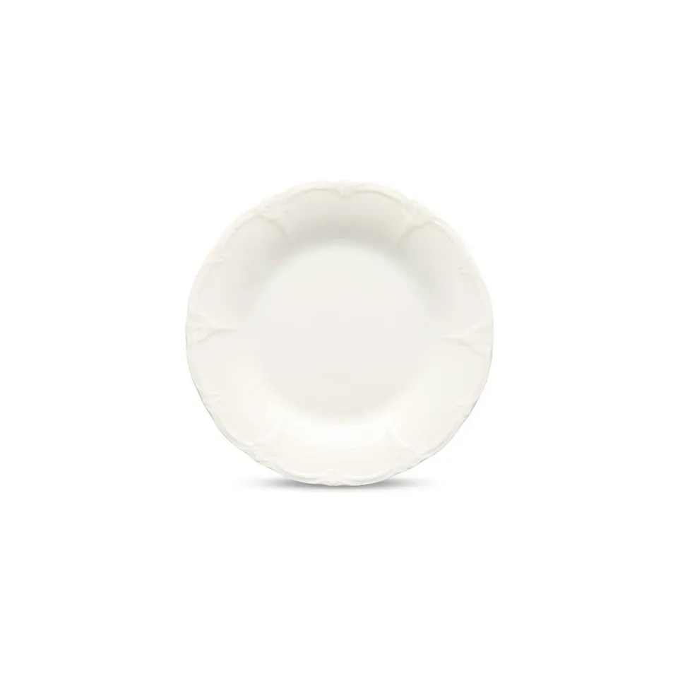 BonBistro Retro plat bord 20,5 cm ivoor 6 stuks porselein