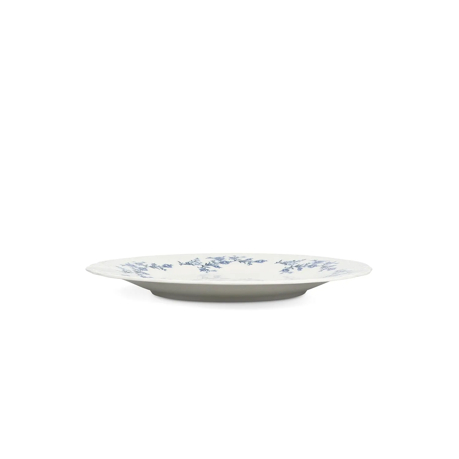 BonBistro Retro plat bord 32 cm blue flower 2 stuks